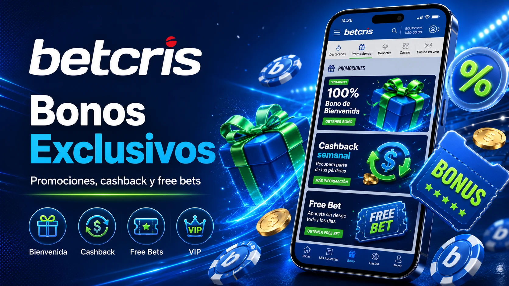 Bonos BetCris Mexico con promociones de bienvenida y BetCris Arena