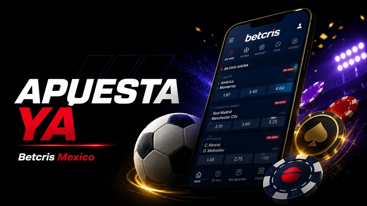Apuesta ya en deportes con BetCris México: fútbol, básquetbol y tenis en vivo