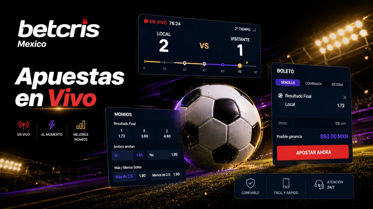 Casino en vivo BetCris México: mesa de ruleta con crupier real transmitida en video HD