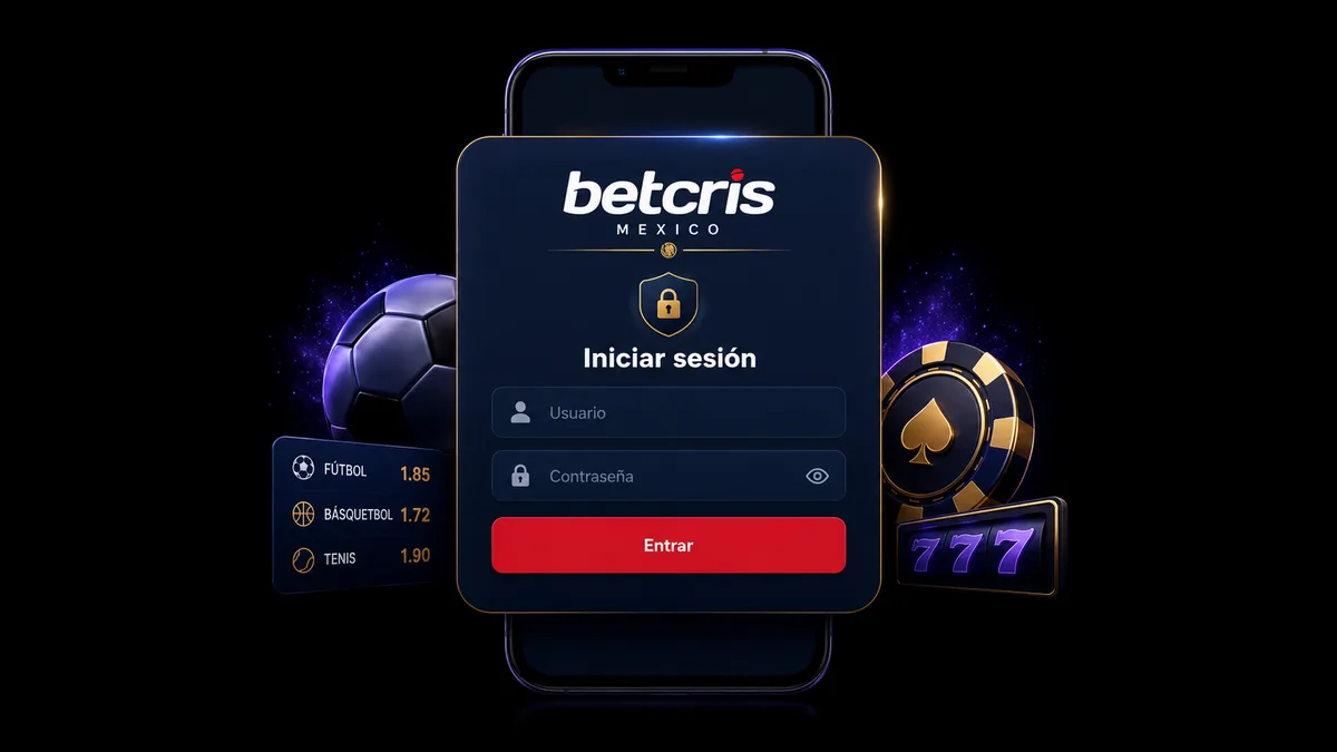 Inicia sesión en BetCris México para configurar límites de depósito y juego responsable