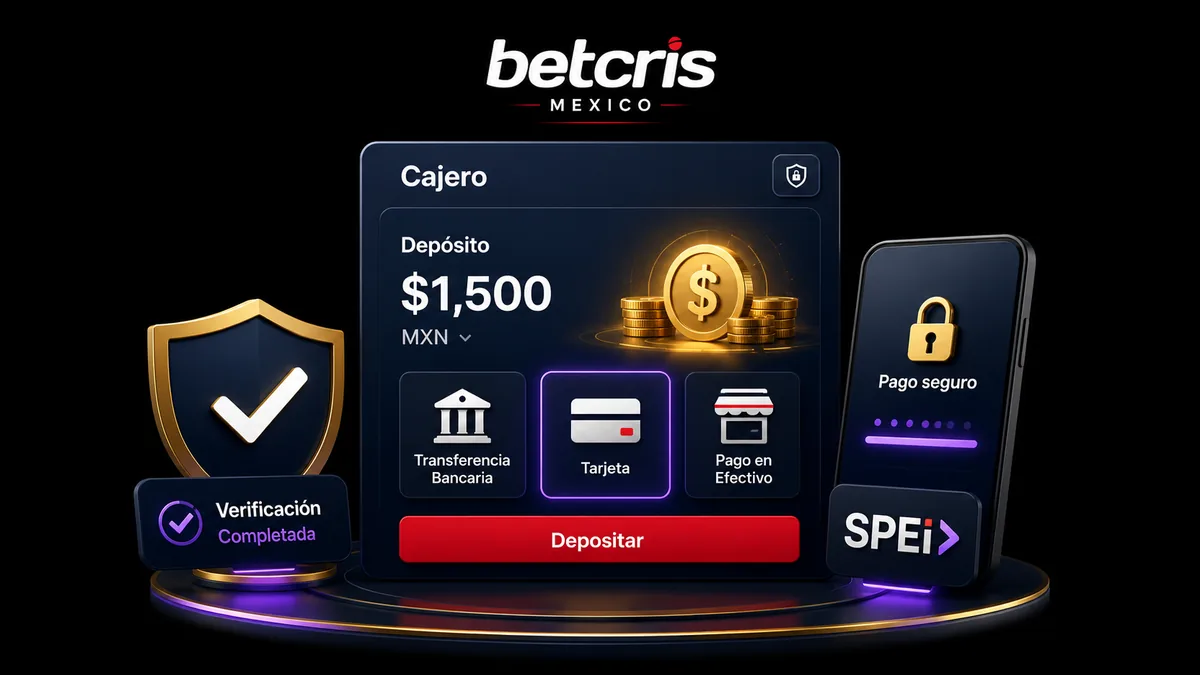 Cajero BetCris México: depósitos por SPEI, tarjeta y pago en efectivo seguro