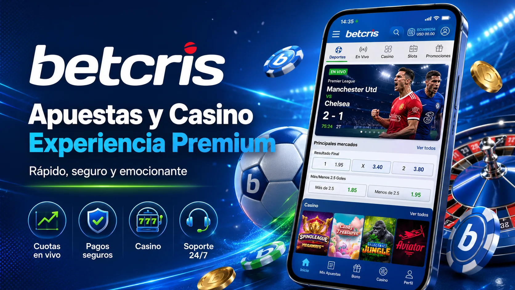 BetCris Mexico sportsbook y casino online con plataforma web y app movil