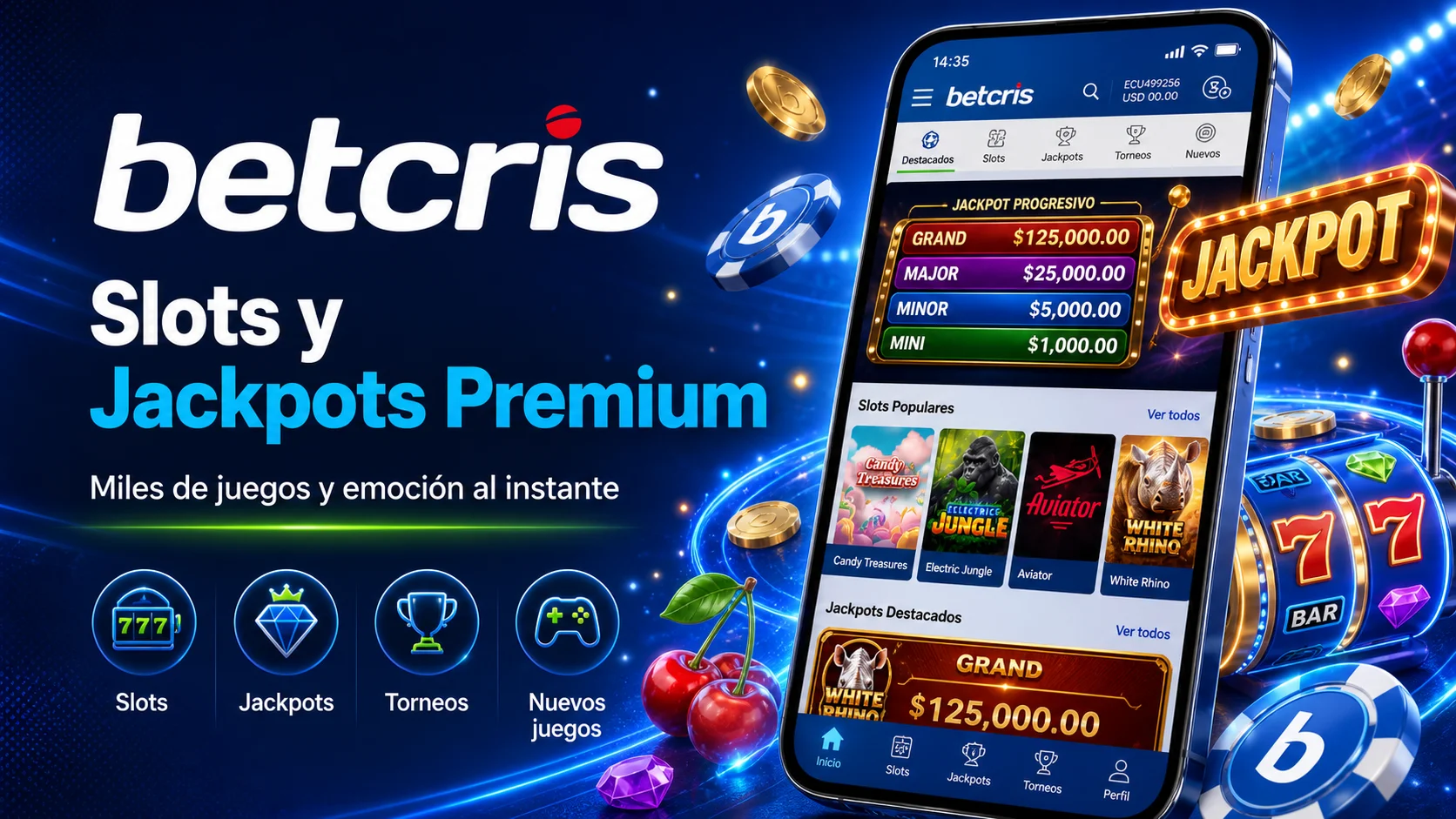 Casino BetCris Mexico con tragamonedas, ruleta y juegos online